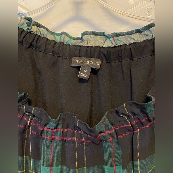 EUC Talbots Tartan Plaid Popover - Picture 5 of 6